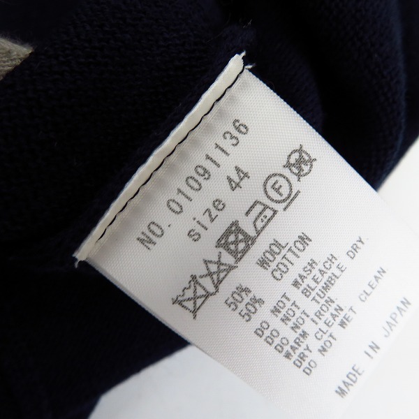 実際に弊社で買取させて頂いた【未使用】FACTOTUM/ファクトタム 12ゲージコットンウールアンサンブルクルーネックニット 01091136/44の画像 3枚目