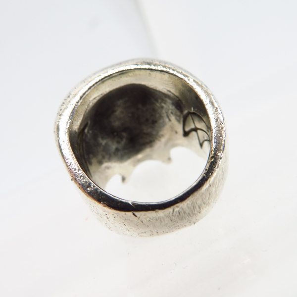 実際に弊社で買取させて頂いたCRAZY PIG/クレイジーピッグ ラージ エビル スカルリング 14号の画像 3枚目