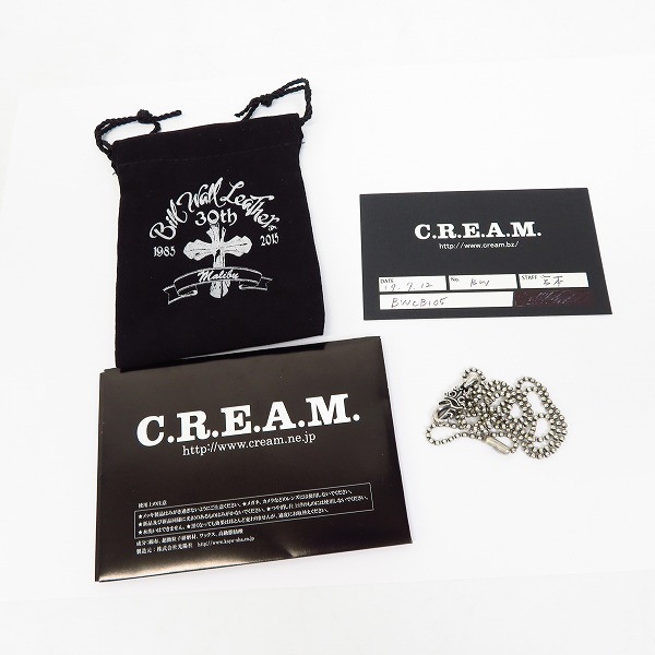 実際に弊社で買取させて頂いたBWL/BILL WALL LEATHER/ビルウォールレザー initial Crown T/イニシャルクラウンT チャーム/ネックレスの画像 7枚目
