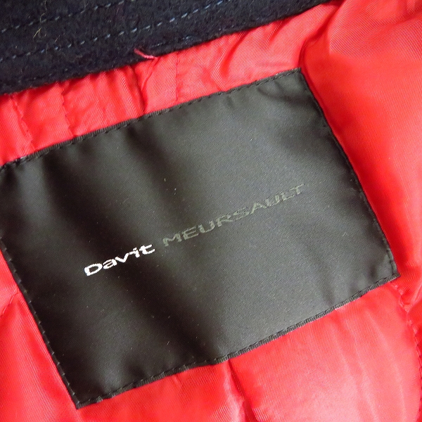 実際に弊社で買取させて頂いたDavit MEURSAULT/ダヴィットモルソー ダブル Pコート/ピーコート ウール/Lの画像 3枚目