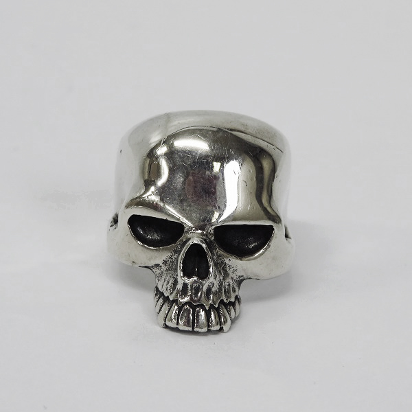 実際に弊社で買取させて頂いた【ギャラ付き】CRAZY PIG/クレイジーピッグ LARGE EVIL SKULL RING/ラージエビルスカルリング CP27 19.5号の画像 1枚目