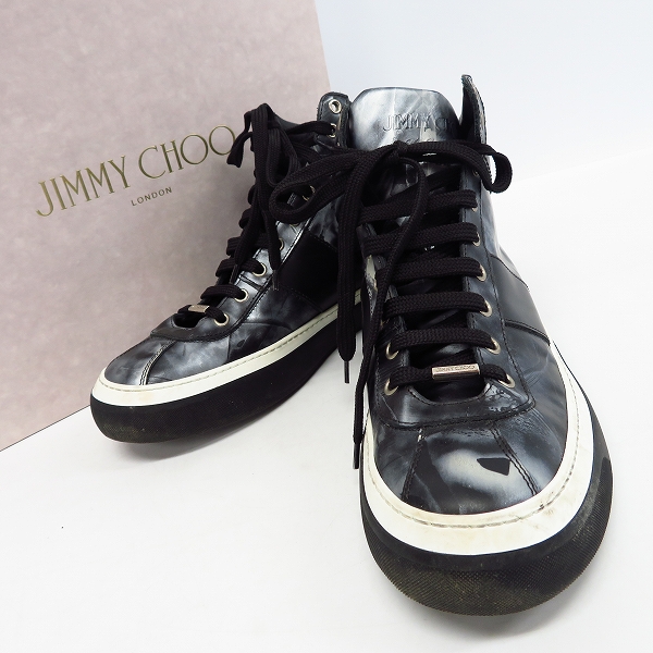 実際に弊社で買取させて頂いたJIMMY CHOO/ジミーチュウ BELGRAVI TOM ハイカットスニーカー/43