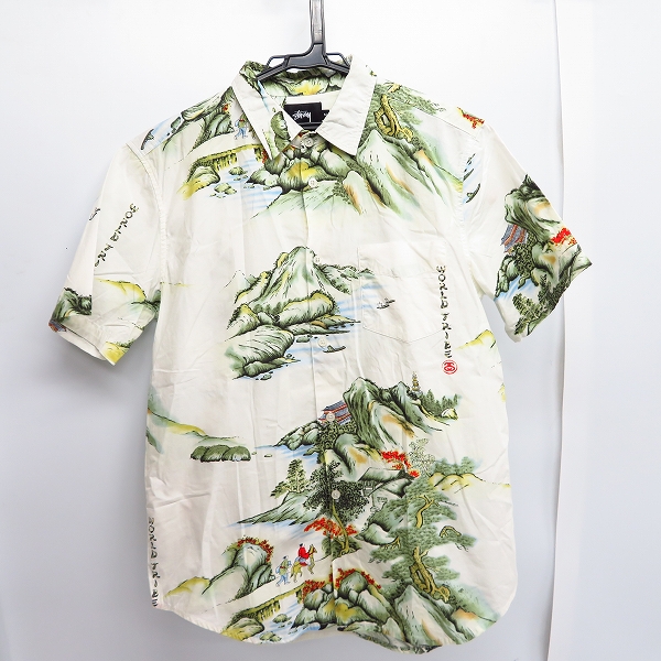 実際に弊社で買取させて頂いたSTUSSY×Hoffman/ステューシー×ホフマン 総柄 半袖アロハシャツ/Mの画像 0枚目
