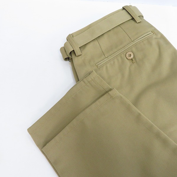実際に弊社で買取させて頂いた【未使用】FACTOTUM×DICKIES/ファクトタム×ディッキーズ 1タックロングベルトチノスラックス BEIGE/09050136/48の画像 7枚目