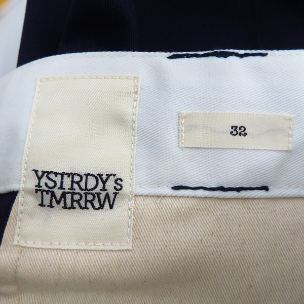 実際に弊社で買取させて頂いた【未使用】YSTRDY's TMRRW×DICKIES/イエスタデイズ トゥモロー×ディッキーズ 874 WORK PANTS NAVY/YT-P0352/32の画像 3枚目