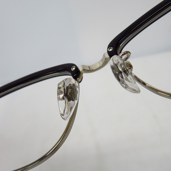 実際に弊社で買取させて頂いた999.9/フォーナインズ 度入り/メガネフレーム ブラック×シルバー M-15 9002の画像 2枚目