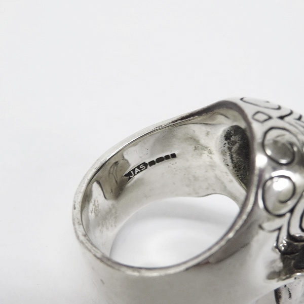 実際に弊社で買取させて頂いた【ギャラ付き】CRAZY PIG/クレイジーピッグ Engraved Skull Ring/イングレイブドスカル リング CP732 19号の画像 6枚目
