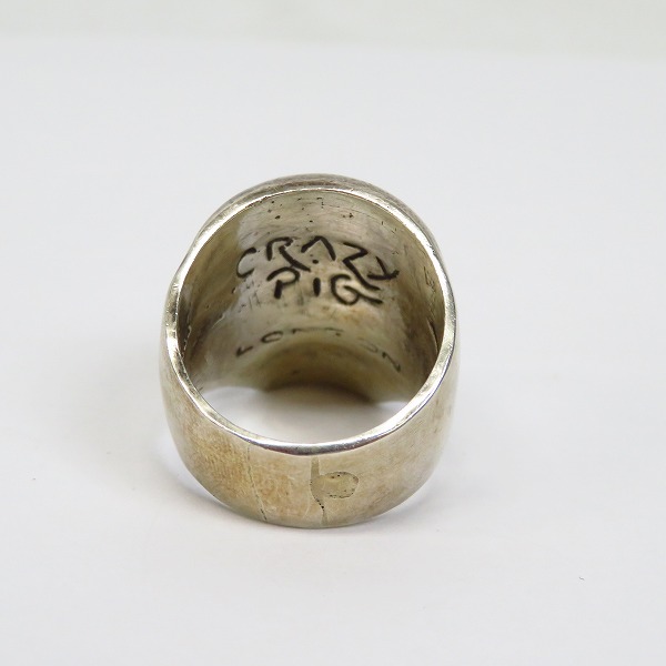 実際に弊社で買取させて頂いたCRAZY PIG/クレイジーピッグ 限定スカル リング 18号の画像 3枚目