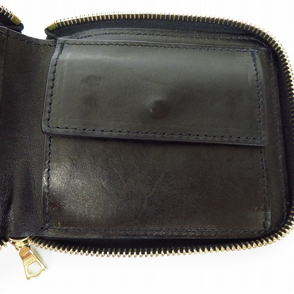実際に弊社で買取させて頂いたBACKLASH/バックラッシュ ホーウィンレザーショート ラウンドZIPウォレット 440-02の画像 5枚目