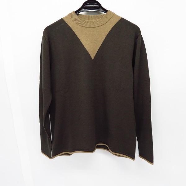 実際に弊社で買取させて頂いた【未使用】FACTOTUM/ファクトタム 12ゲージコットンウールアンサンブルクルーネックニット 01091136/44