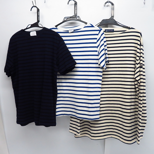 実際に弊社で買取させて頂いたEDIFICE/エディフィス SAINT JAMES/セントジェームス他 半袖/長袖 ボーダー カットソー/Tシャツ 3点セット
