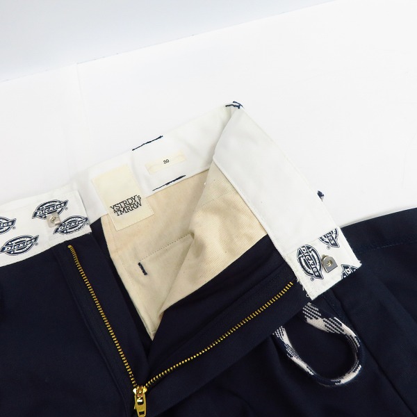 実際に弊社で買取させて頂いた【未使用】YSTRDY's TMRRW×DICKIES/イエスタデイズ トゥモロー×ディッキーズ 874 WORK PANTS NAVY/YT-P0352/30の画像 5枚目