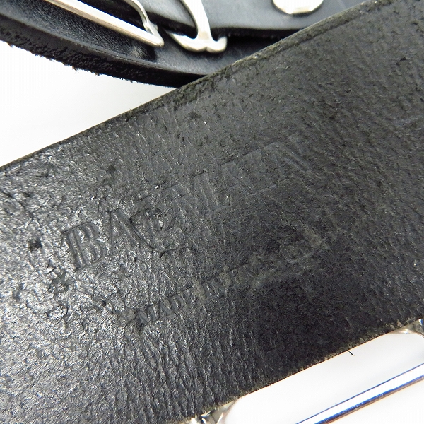 実際に弊社で買取させて頂いたBALMAIN/バルマン 11SS T909 B902 TRIANGLE LEATHER BELT レザーベルト/90の画像 4枚目