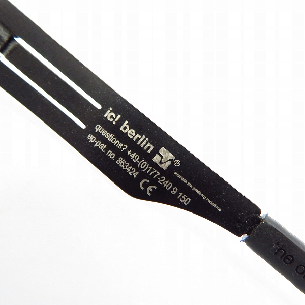 実際に弊社で買取させて頂いたic!berlin/アイシーベルリン メガネフレーム hamilton's principle の画像 4枚目