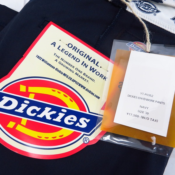 実際に弊社で買取させて頂いた【未使用】YSTRDY's TMRRW×DICKIES/イエスタデイズ トゥモロー×ディッキーズ 874 WORK PANTS NAVY/YT-P0352/30の画像 7枚目