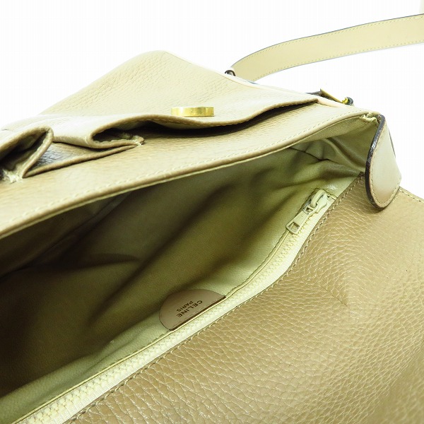 実際に弊社で買取させて頂いたCELINE/セリーヌ ヴィンテージ レザー ショルダーバッグの画像 3枚目