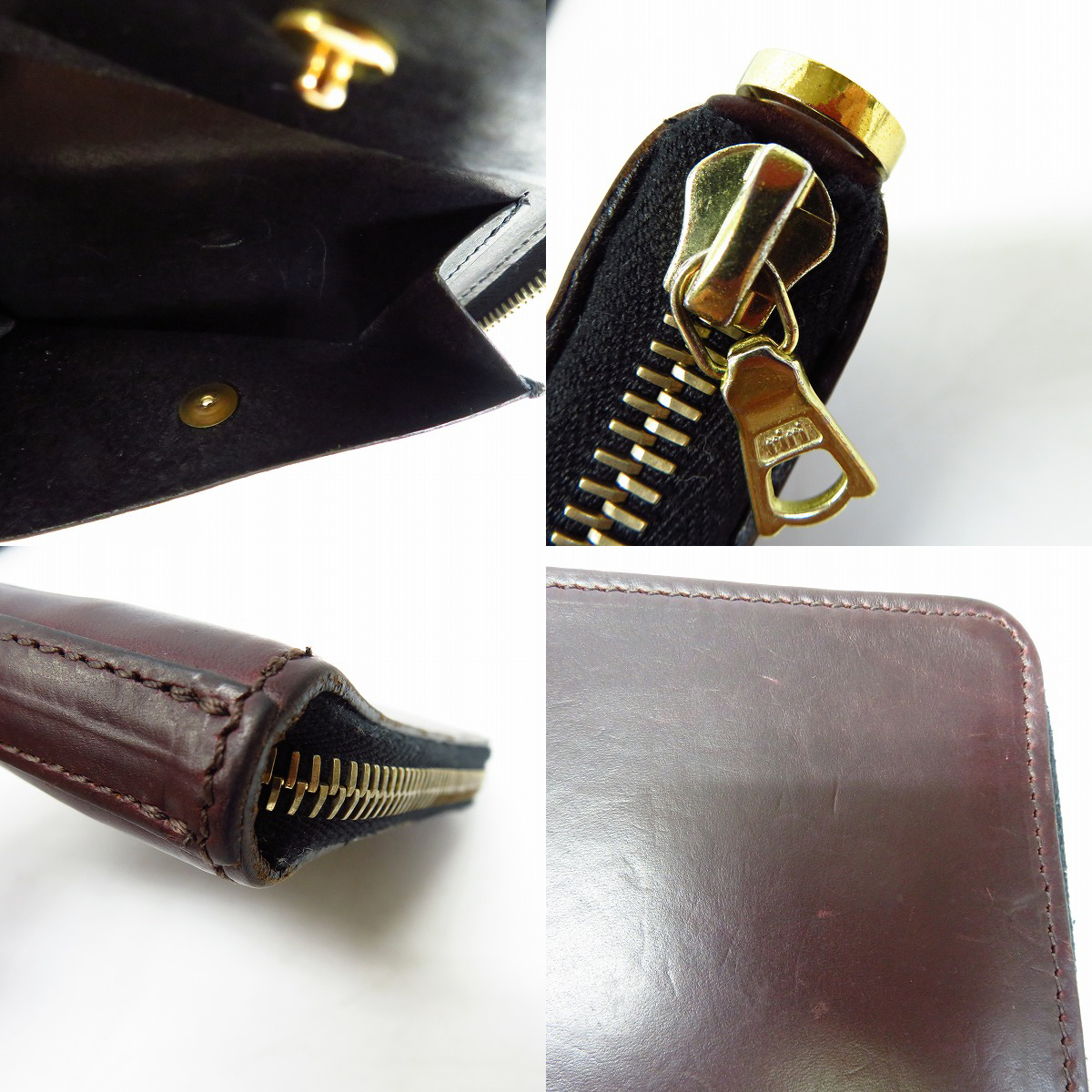 実際に弊社で買取させて頂いたBACKLASH/バックラッシュ ホーウィンレザーショート ラウンドZIPウォレット 440-02の画像 7枚目