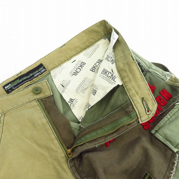 実際に弊社で買取させて頂いたBACKCHANNEL/バックチャンネル 迷彩柄/パッチワーク ハーフパンツ/ショーツ/Lの画像 4枚目