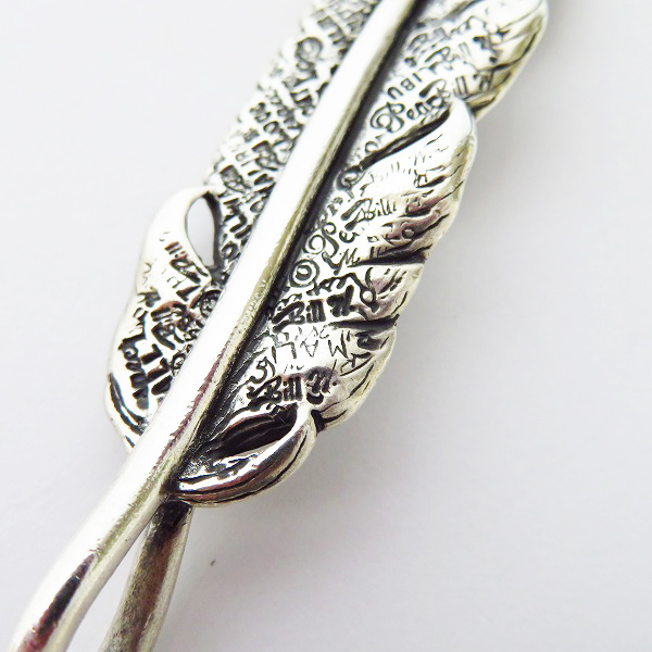 実際に弊社で買取させて頂いたBWL/ビルウォールレザー グラフィティフェザー ネックレス/ペンダントトップ w/ゴールドサダー w/ストーンの画像 4枚目