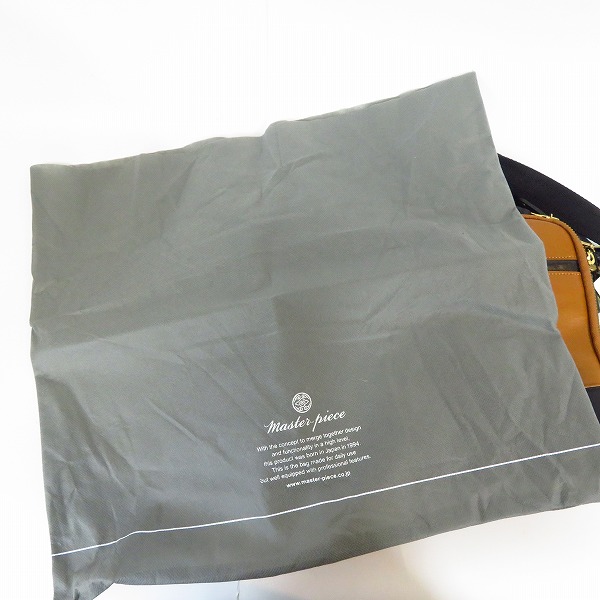 実際に弊社で買取させて頂いた【未使用】master-piece/マスターピース Gloss ver.2 ショルダーバッグ 01663-v2 キャメルの画像 9枚目