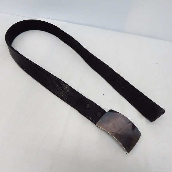 実際に弊社で買取させて頂いたBACKLASH/バックラッシュ ダブルショルダー レザー ベルト バックル SILVER 950の画像 7枚目