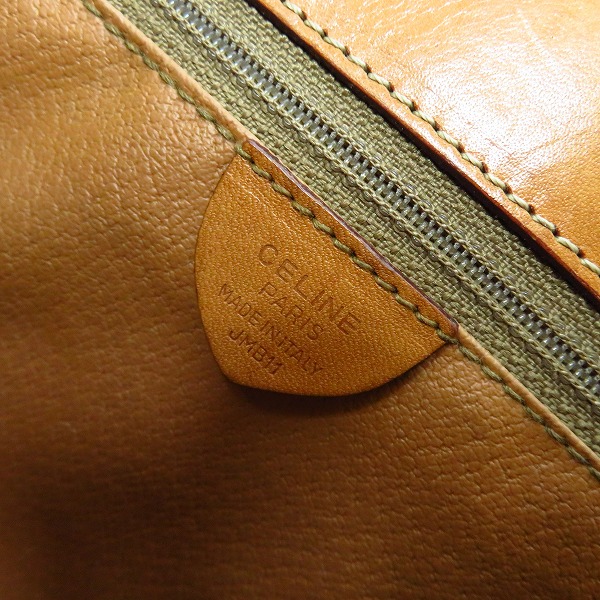 実際に弊社で買取させて頂いたCELINE/セリーヌ マカダム柄 ヴィンテージ マグネットボタン ショルダーバッグの画像 4枚目