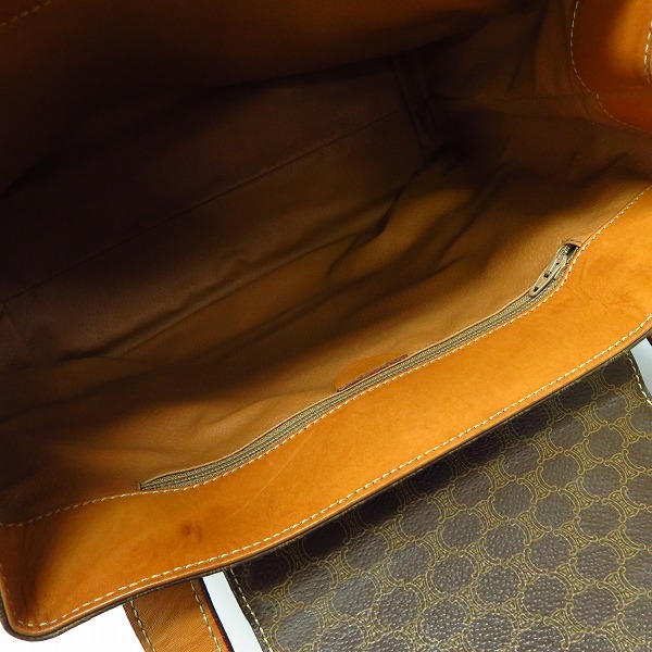 実際に弊社で買取させて頂いたCELINE/セリーヌ マカダム柄 ヴィンテージ マグネットボタン ショルダーバッグの画像 3枚目