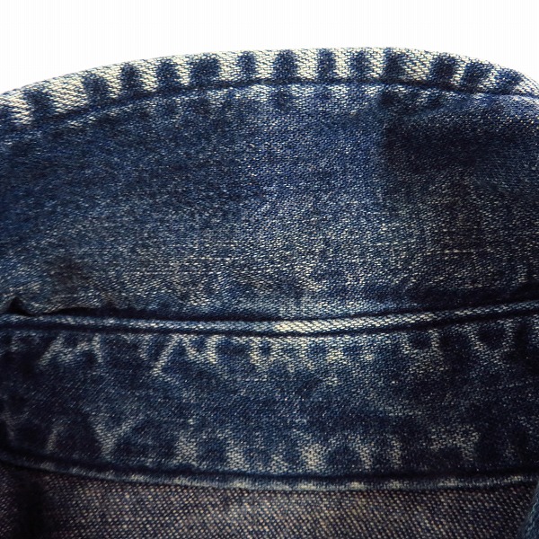 実際に弊社で買取させて頂いたBLUE BLUE/ブルーブルー ウエスタン/ダメージ加工 長袖 デニムシャツ 1/2 3点セットの画像 4枚目