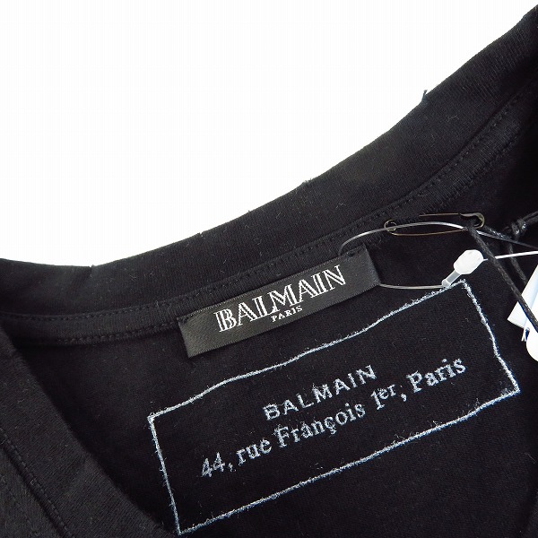 実際に弊社で買取させて頂いた【未使用】BALMAIN/バルマン Tシャツ Vネック カットソー 3パック J617 C838E/XSの画像 2枚目