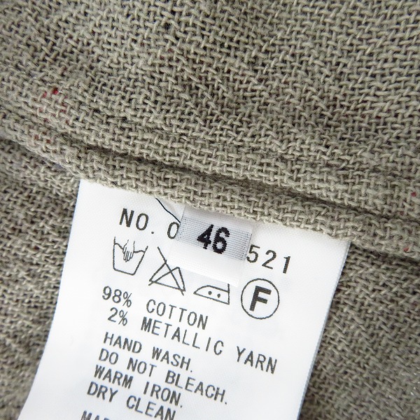 実際に弊社で買取させて頂いた【未使用】FACTOTUM/ファクトタム チェック ウォッシュドサファリジャケット 01021521/46の画像 3枚目