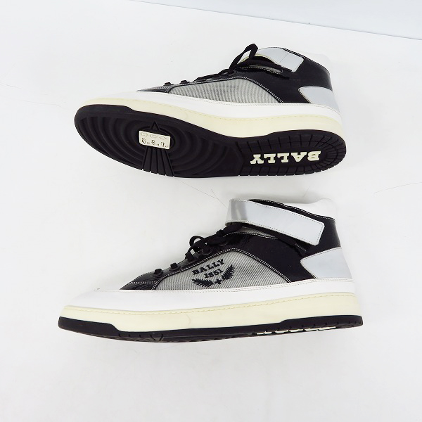 実際に弊社で買取させて頂いたBALLY/バリー BASILY レザー キャンバス切替 ハイカット スニーカー/EU9Eの画像 3枚目