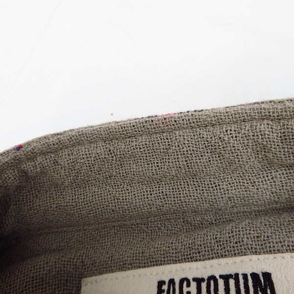 実際に弊社で買取させて頂いた【未使用】FACTOTUM/ファクトタム チェック ウォッシュドサファリジャケット 01021521/46の画像 6枚目