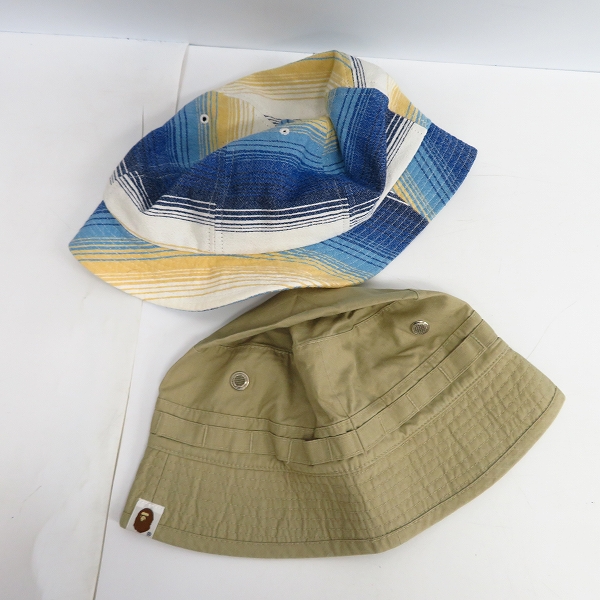 実際に弊社で買取させて頂いた【おまとめ/6点】GOOD ENOUGH/グッドイナフ A BATHING APE/アベイシングエイプ 等 バケットハット/ストローハットの画像 1枚目