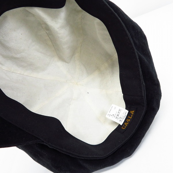 実際に弊社で買取させて頂いたCA4LA/カシラ 日本製 キャスケット ブラック/黒の画像 4枚目