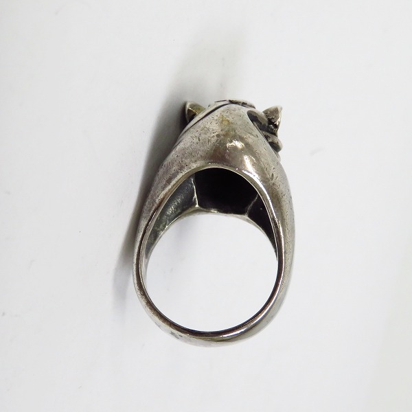 実際に弊社で買取させて頂いた【ギャラ付】LEATHERS&TREASURES/レザーズアンドトレジャーズ WOLF RING/ウルフリング Ruby eye/17号の画像 3枚目