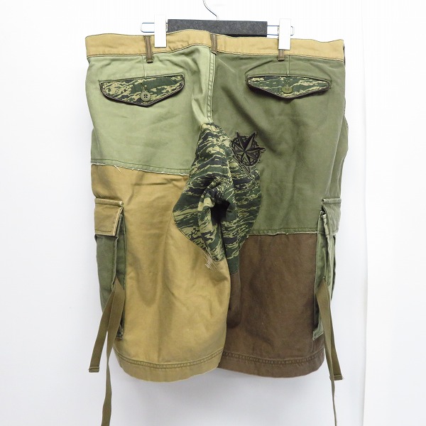 実際に弊社で買取させて頂いたBACKCHANNEL/バックチャンネル 迷彩柄/パッチワーク ハーフパンツ/ショーツ/Lの画像 1枚目