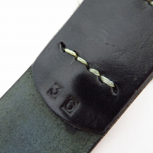 実際に弊社で買取させて頂いたSUGAR CANE/シュガーケーン レザーベルト スタッズ スクエアバックル ブラックの画像 2枚目