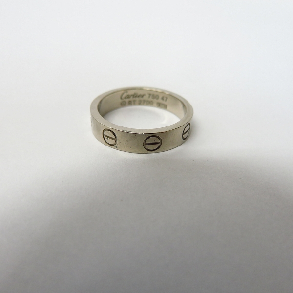 実際に弊社で買取させて頂いた【証明書】Cartier/カルティエ ミニラブリング ホワイトゴールド 750＃47/7号の画像 1枚目