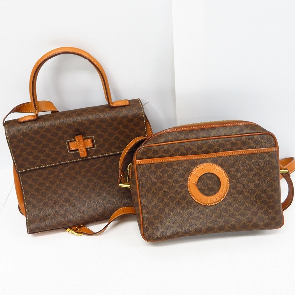 実際に弊社で買取させて頂いたCELINE/セリーヌ マカダム柄 ヴィンテージ ミニショルダー/ミニハンドバッグ 2点セット