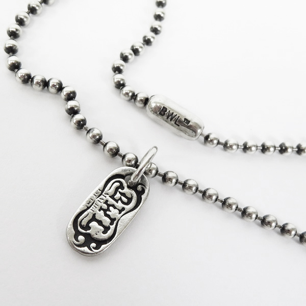 実際に弊社で買取させて頂いたBWL/BILL WALL LEATHER/ビルウォールレザー 4mmボールチェーン ｗ/ロゴプレートチャーム