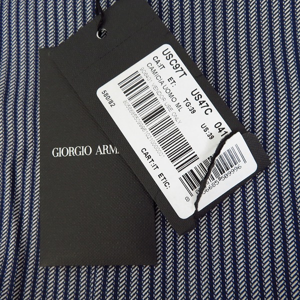 実際に弊社で買取させて頂いた【未使用】GIORGIO ARMANI/ジョルジオアルマーニ ドレスシャツ/39の画像 6枚目