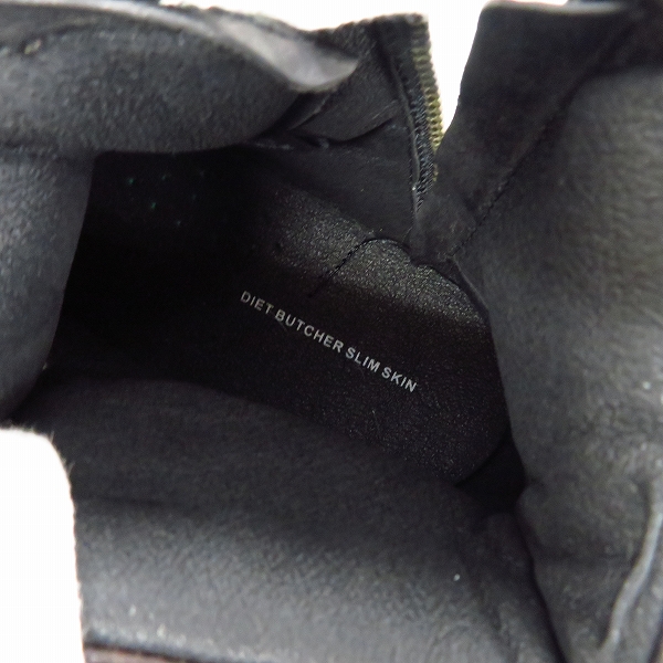 実際に弊社で買取させて頂いたDIET BUTCHER SLIM SKIN/ダイエットブッチャースリムスキン  レザー ハイカット スニーカー/43/D181D102の画像 4枚目