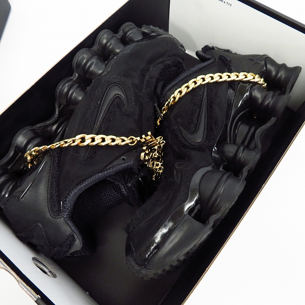 実際に弊社で買取させて頂いたNIKE×COMME des GARCONS/ナイキ×コムデギャルソン W NIKE SHOX TL/CDG ロゴチェーン装飾 CJ0546-001/25の画像 7枚目