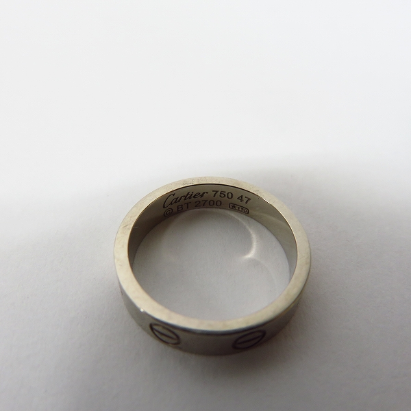 実際に弊社で買取させて頂いた【証明書】Cartier/カルティエ ミニラブリング ホワイトゴールド 750＃47/7号の画像 3枚目