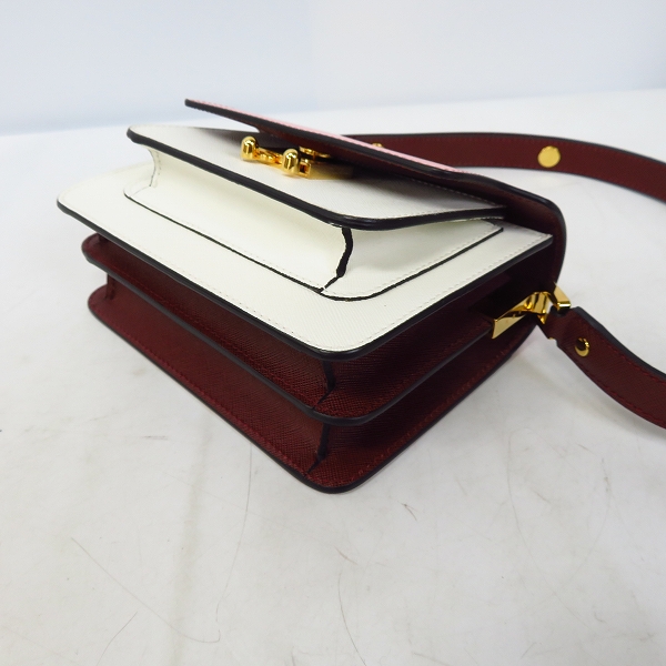 実際に弊社で買取させて頂いたMarni/マルニ 18SS Trunk/トランク レザー2wayミニショルダーバッグ/ハンドバッグ SBMPS01U15の画像 2枚目