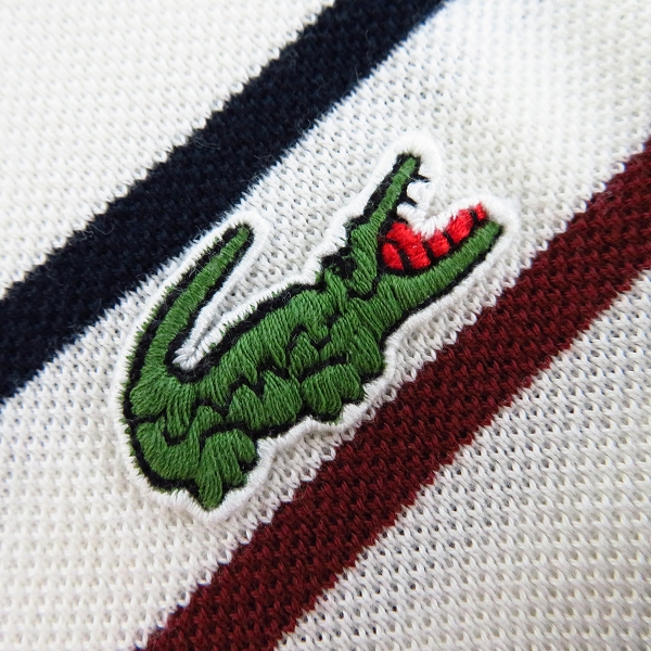 実際に弊社で買取させて頂いたLACOSTE/ラコステ ポロシャツ ボーダー柄/タオル地 2/5点セットの画像 4枚目