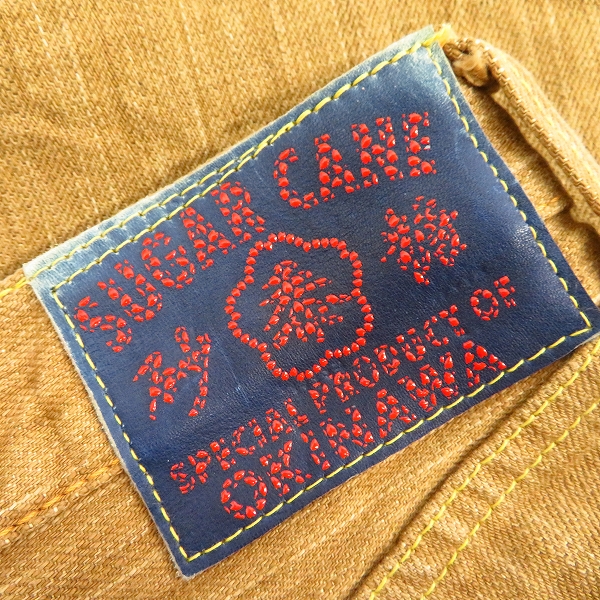 実際に弊社で買取させて頂いたSUGAR CANE/シュガーケーン 砂糖黍 ボタンフライデニムパンツ ベージュ W33L34の画像 2枚目