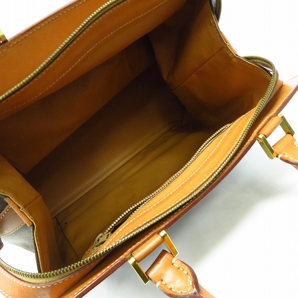 実際に弊社で買取させて頂いたCELINE/セリーヌ マカダム柄 ヴィンテージ ハンドバッグの画像 3枚目