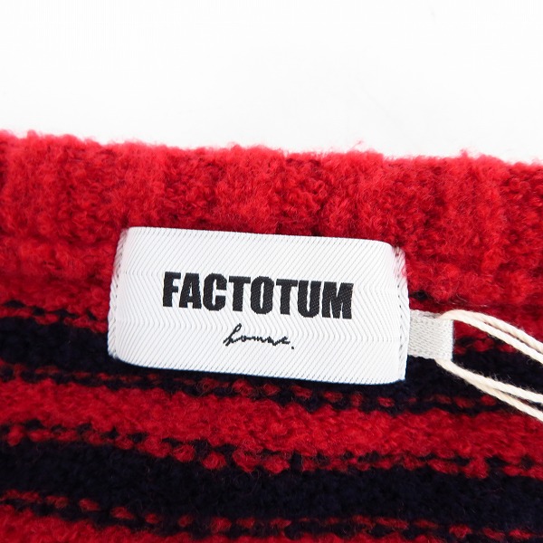 実際に弊社で買取させて頂いた【未使用】FACTOTUM/ファクトタム ブークレニット クルーネック 01091726/44の画像 2枚目