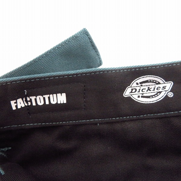 実際に弊社で買取させて頂いた【未使用】FACTOTUM×DICKIES/ファクトタム×ディッキーズ 1タックロングベルトチノスラックス GREEN/09050136/44の画像 2枚目
